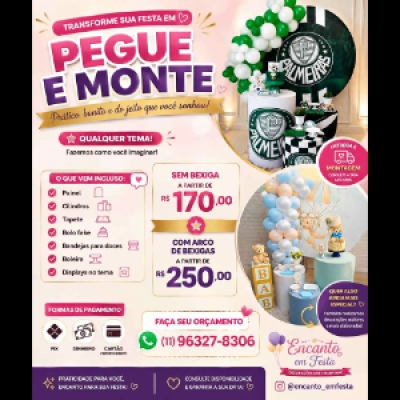 Decoração para festas. Pegue e Monte qualquer tema. Chame no ZAP.........